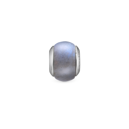 Labradorite Magic Charm 6 mm for Classic Leather Bracelet - Sterling Silver with 1 Labradorit