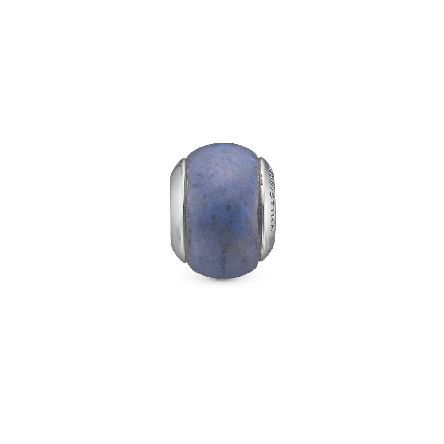 Sodalite Magic Charm 6 mm for Classic Leather Bracelet - Sterling Silver