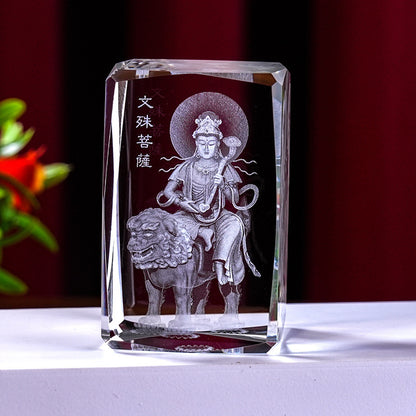 Interior Carving 3D Animal Series Crystal Statue Tourist Souvenir