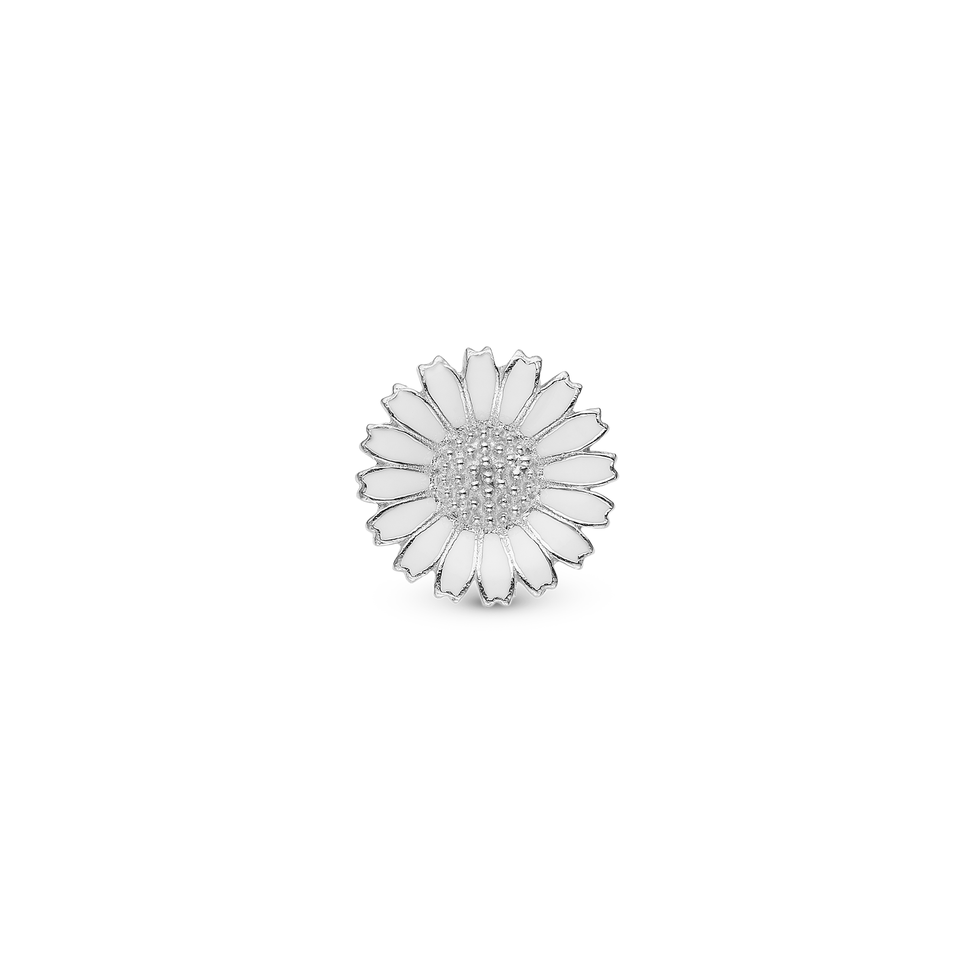 Marguerite 13 mm Charm 6 mm for Classic Leather Bracelet – Sterling Silver