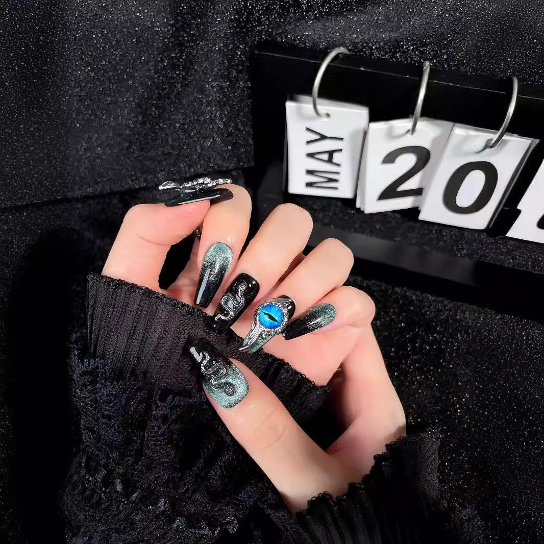 Metal Butterfly Fake Nails Detachable Handmade Wear Armor