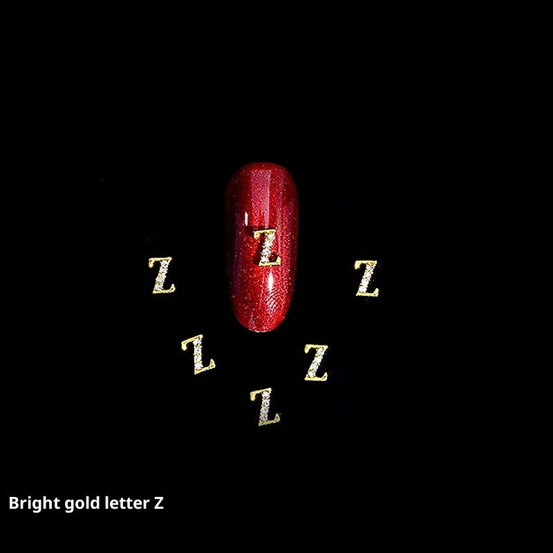 26 Buchstaben Legierung Nagelornament Nagelkristall