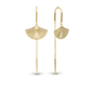 Fan Dangle Earring - Polished Gold Plated Sterling Silver