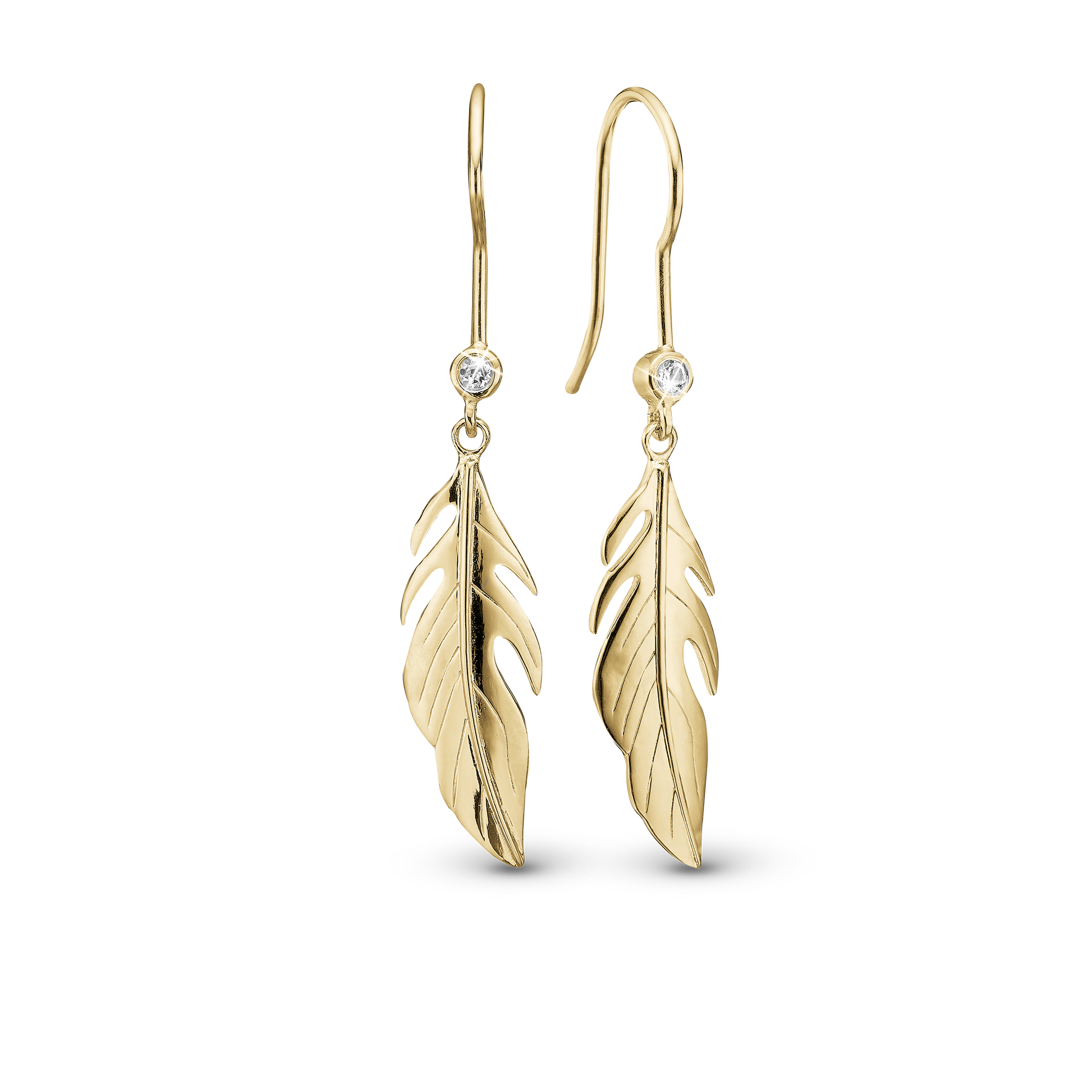 Large Feather Symphony ØreDrop Earringe - CHRISTINA