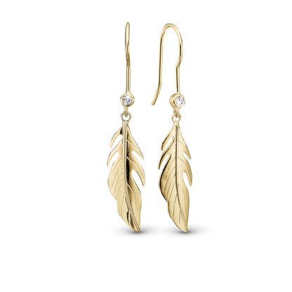 Large Feather Symphony ØreDrop Earringe - CHRISTINA