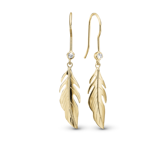 Large Feather Symphony ØreDrop Earringe - CHRISTINA