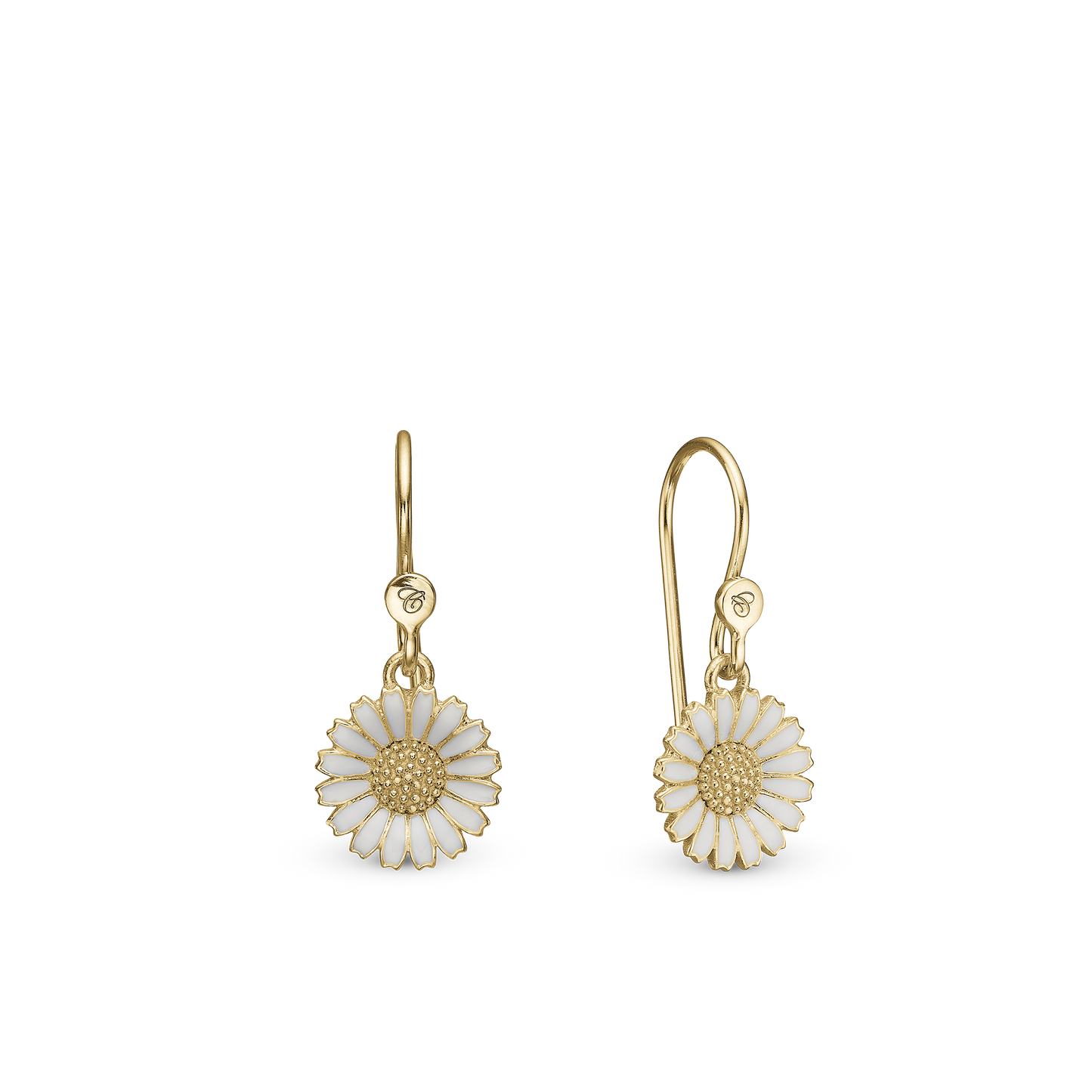 Marguerite Dangle Earring - Gold Plated Sterling Silver