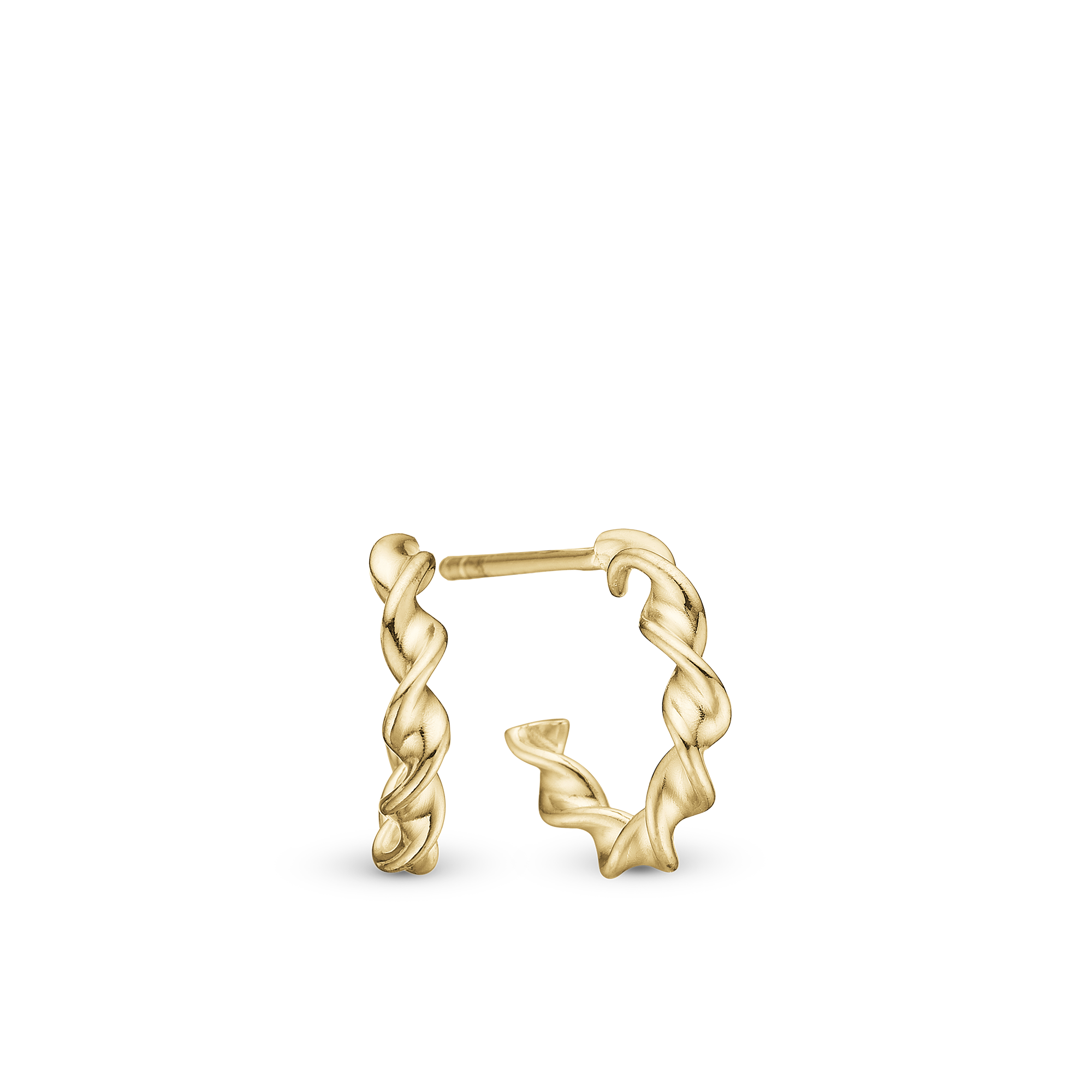 Twisted Creole Hoops - Gold Plated Sterling Silver