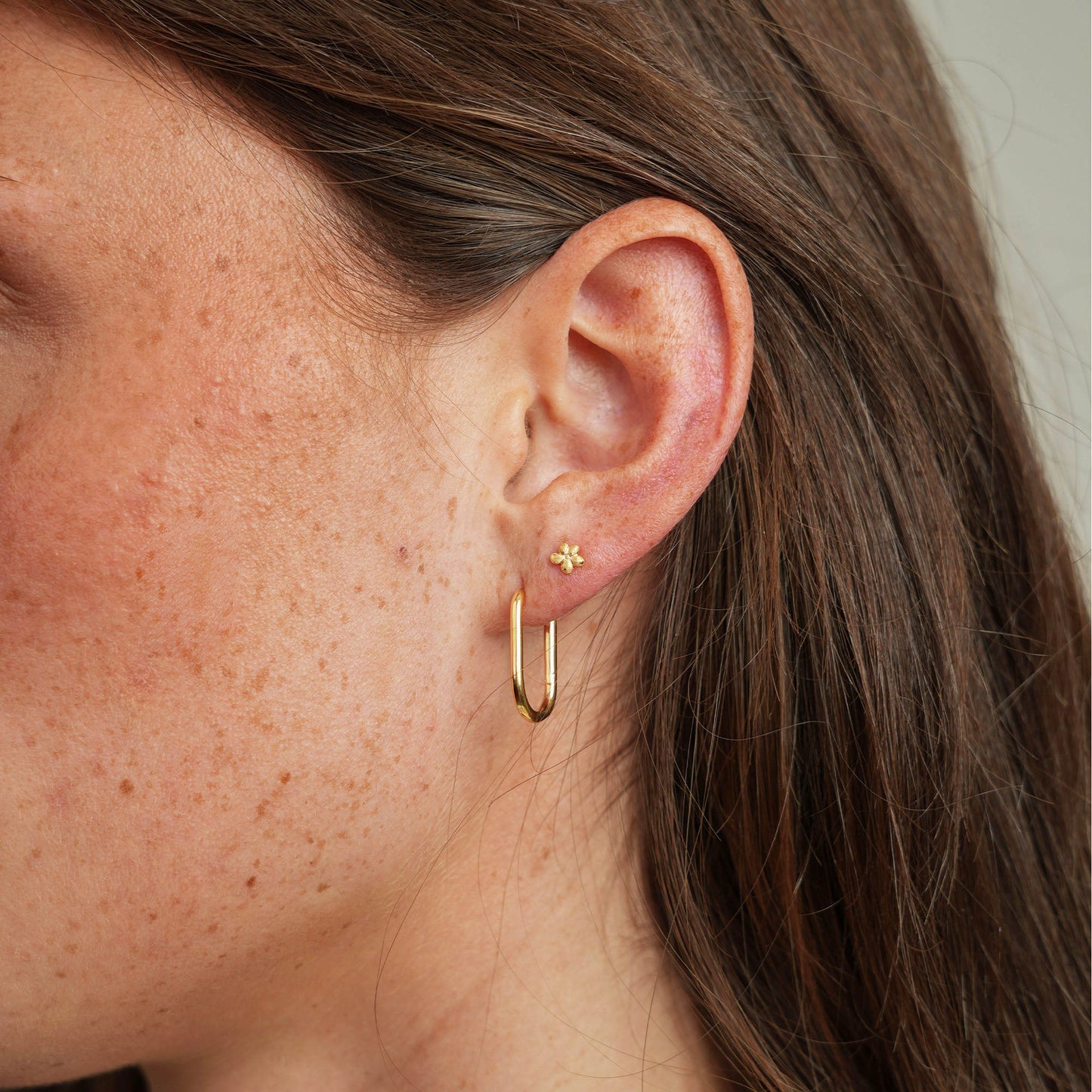 Rounded Hoops - Polished Gold Plated Sterling Silver