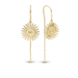 Sunshine Dangle Earring - Polished Gold Plated Sterling Silver