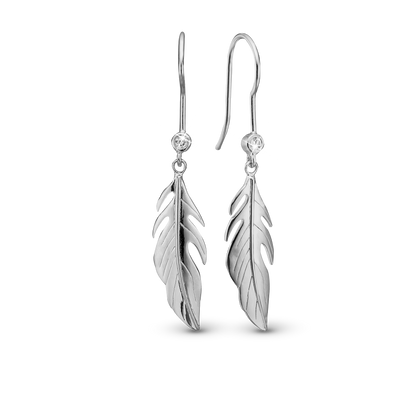 Large Feather Symphony ØreDrop Earringe - CHRISTINA