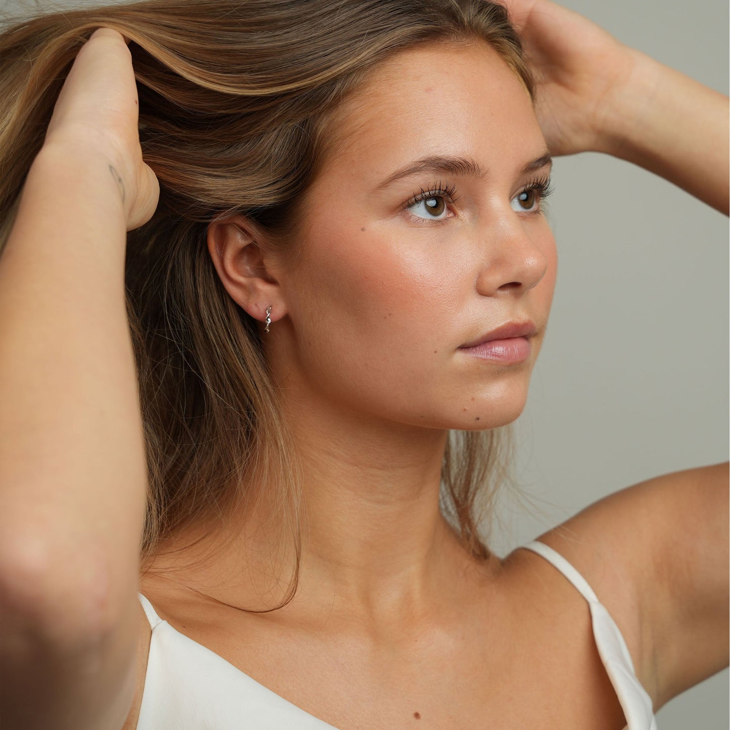 Twisted Hoops - Sterling Silver