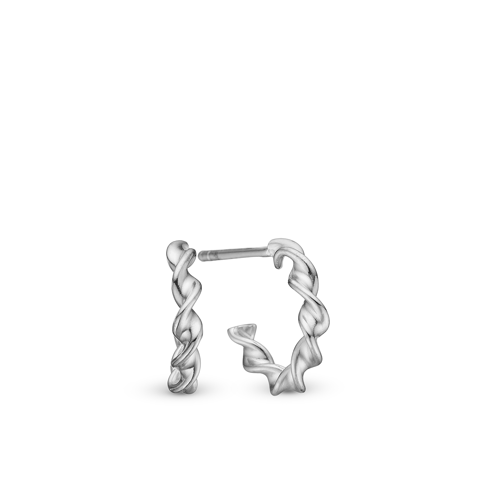 Twisted Hoops - Sterling Silver