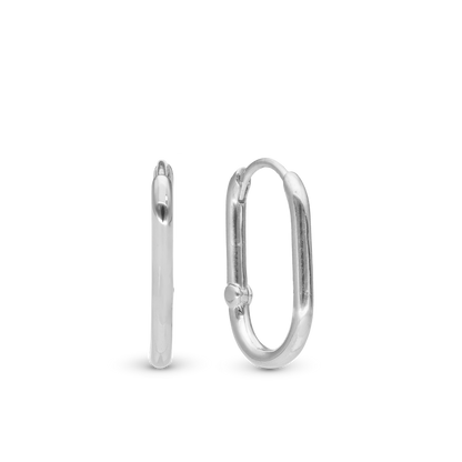 Rounded Hoops - Polished Sterling Silver