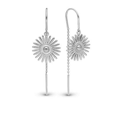 Sunshine Dangle Earring - Polished Sterling Silver