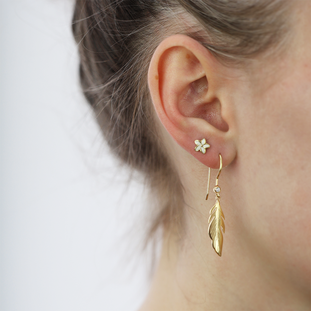 Enamel Flowers Stud Earrings Stud Earrings - CHRISTINA