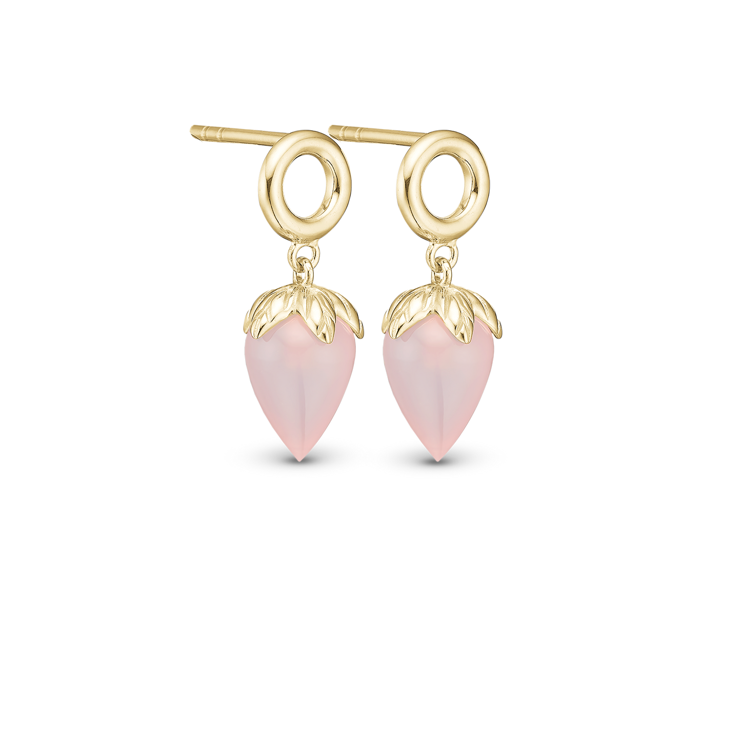 Pink Chalcedony Stud Earrings - CHRISTINA