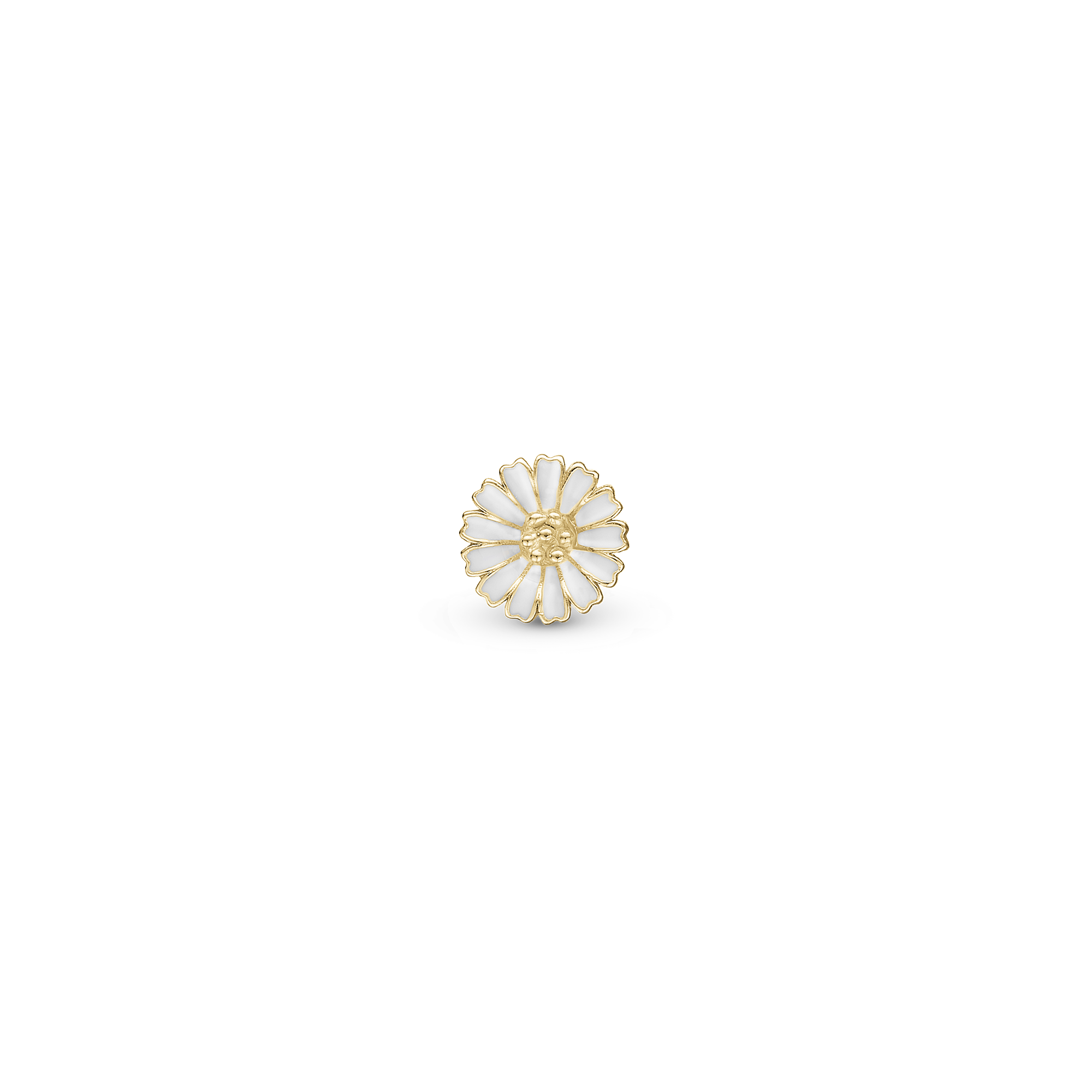 Marguerite Simple Earring Stud / Single Stud - Polished Gold Plated Sterling Silver