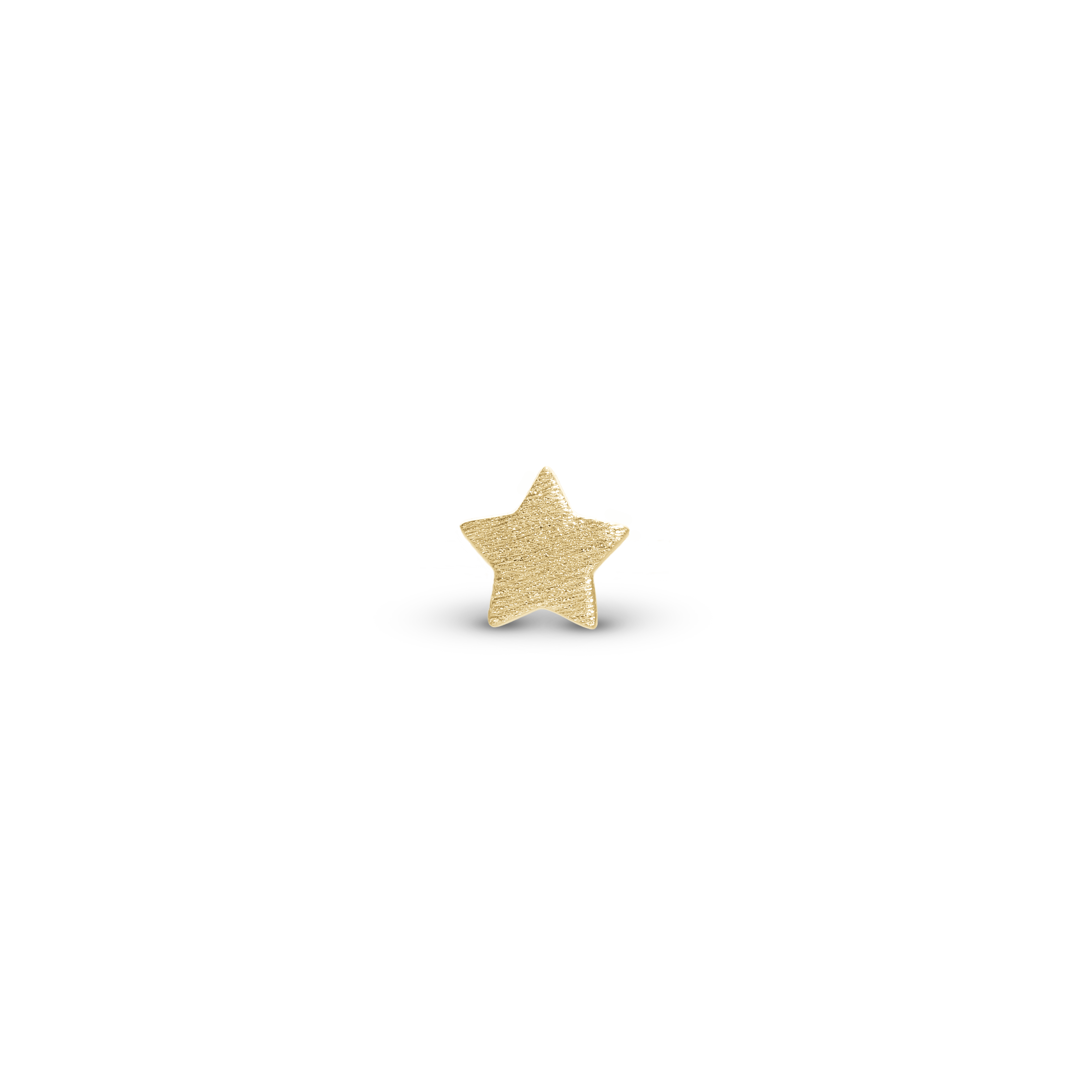 Starlight Simple Earring Stud / Single Stud - Matte Gold Plated Sterling Silver