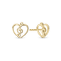 Music Love Stud Earrings - Gold Plated Sterling Silver