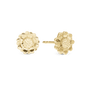 Windflower Stud Earrings - Polished Gold Plated Sterling Silver