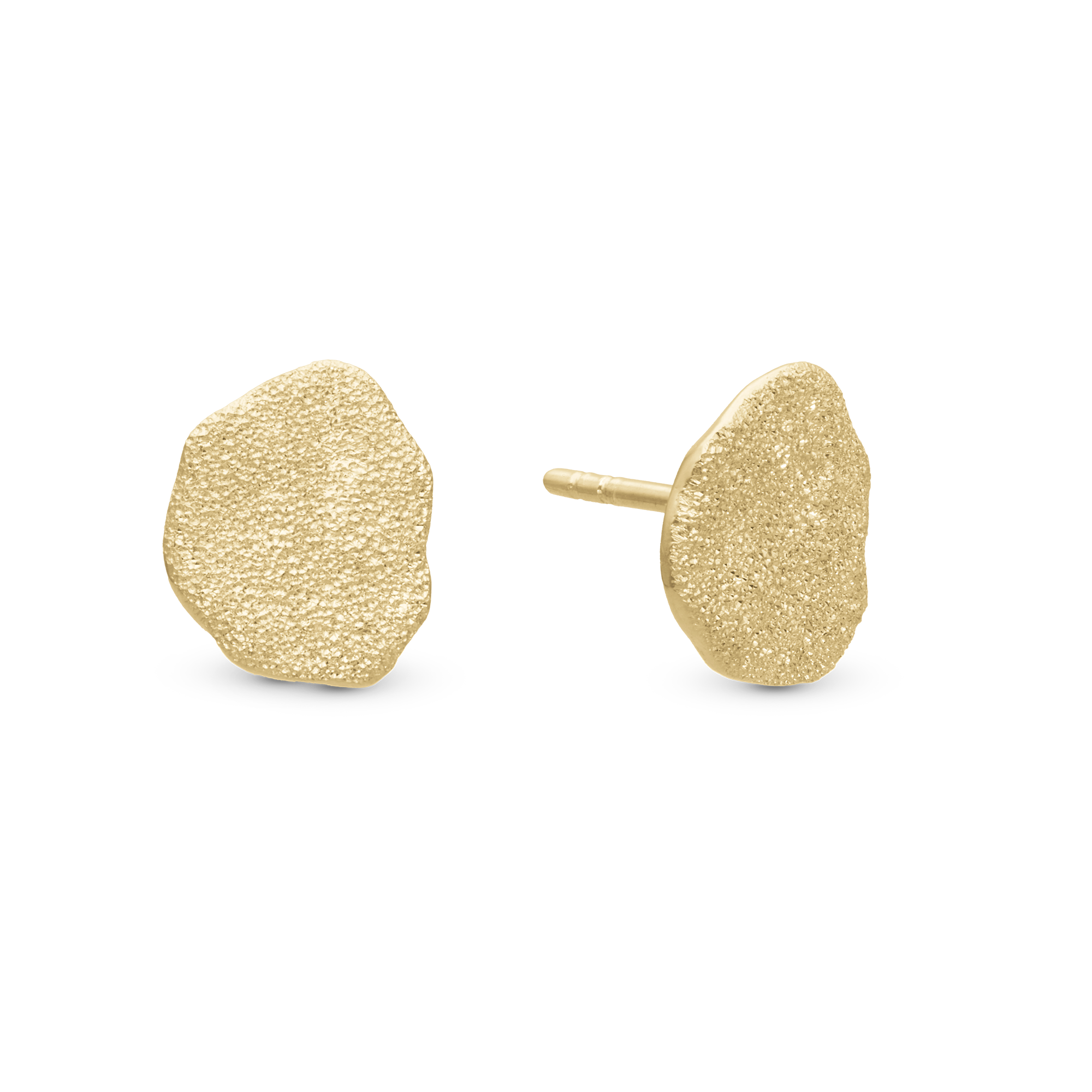 Sparkling Life Stud Earrings - Glitrende Gold Plated Sterling Silver