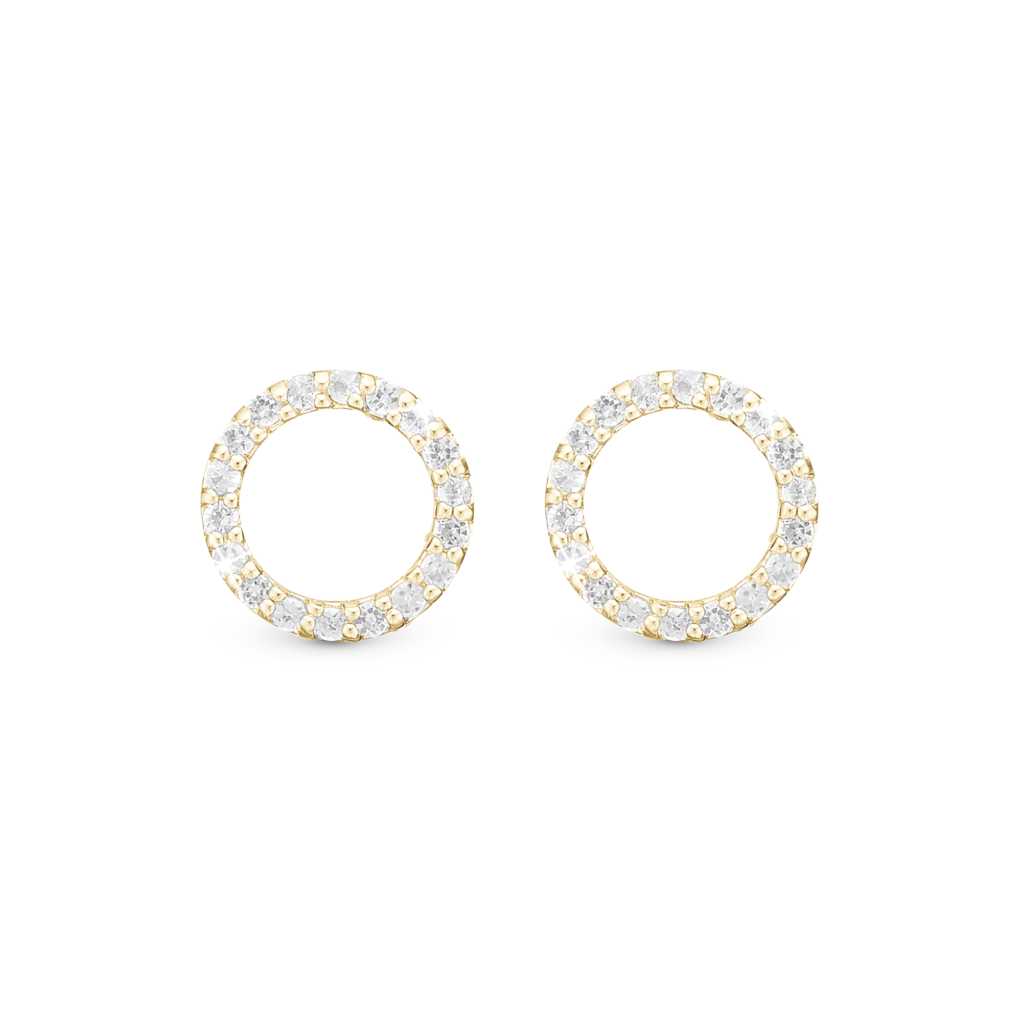 Topaz Circles Stud Earrings Stud Earrings - CHRISTINA