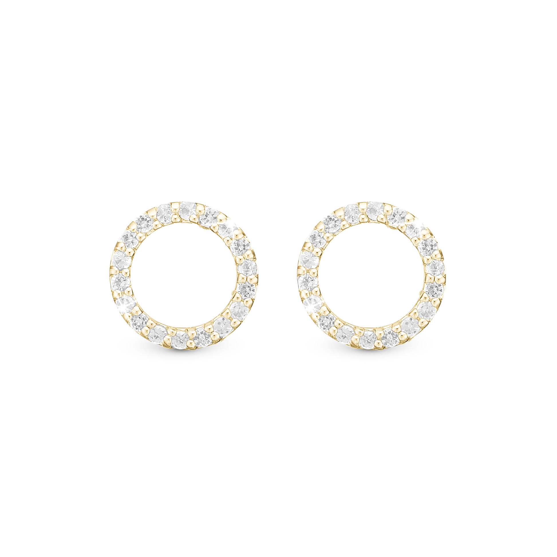 Topaz Circles Stud Earrings Stud Earrings - CHRISTINA