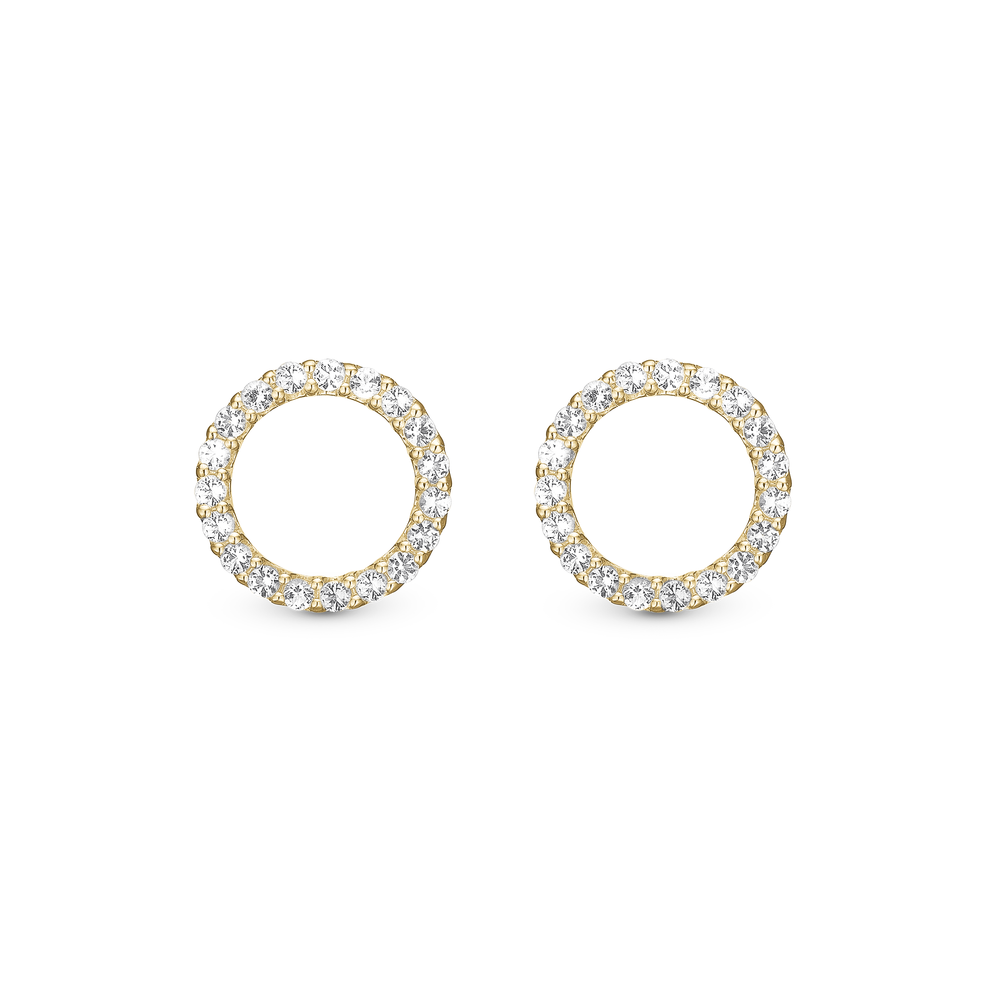 Topaz Sparkling Circle Stud Earrings Stud Earrings - CHRISTINA