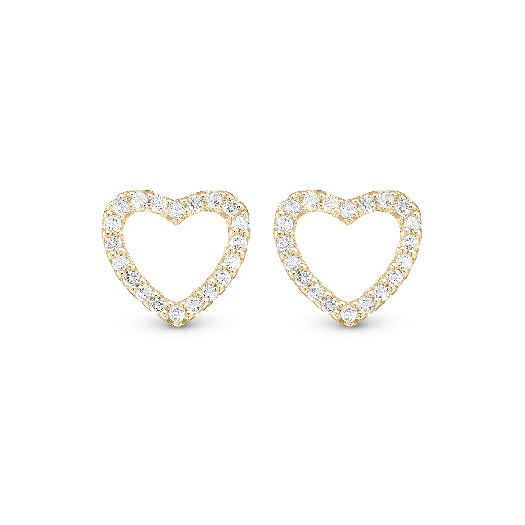 Topaz Sparkling Hearts Stud Earrings Stud Earrings - CHRISTINA