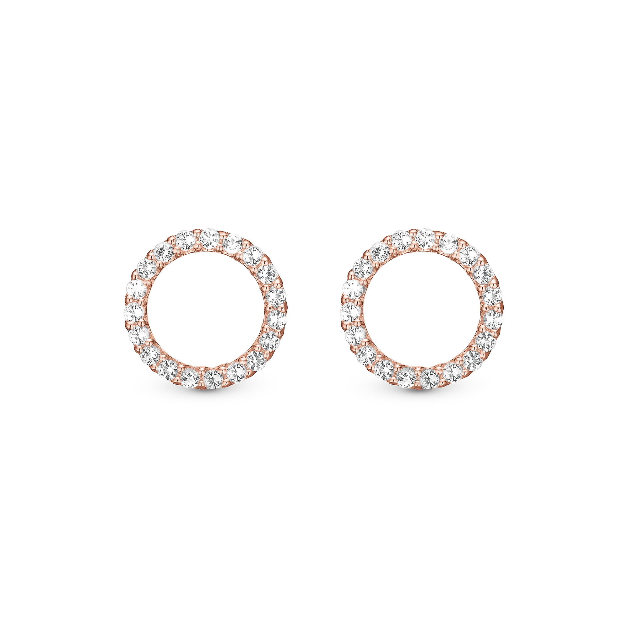 Topaz Sparkling Circle Stud Earrings Stud Earrings - CHRISTINA