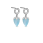 Blue Chalcedony Stud Earrings - CHRISTINA