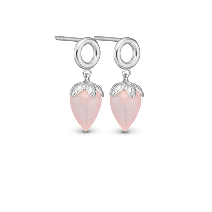 Pink Chalcedony Stud Earrings - CHRISTINA
