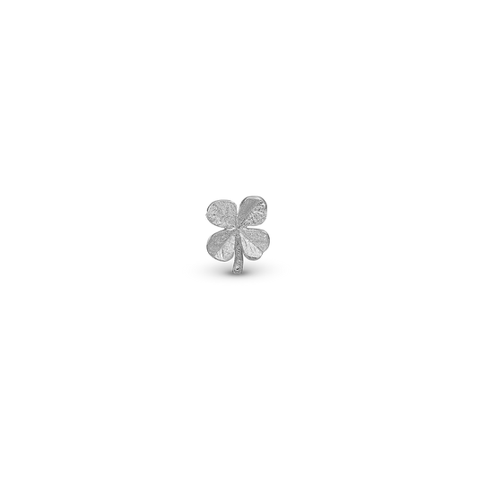 FoWatch Leaf Clover Simple Earring Stud / Single Stud - Sterling Silver