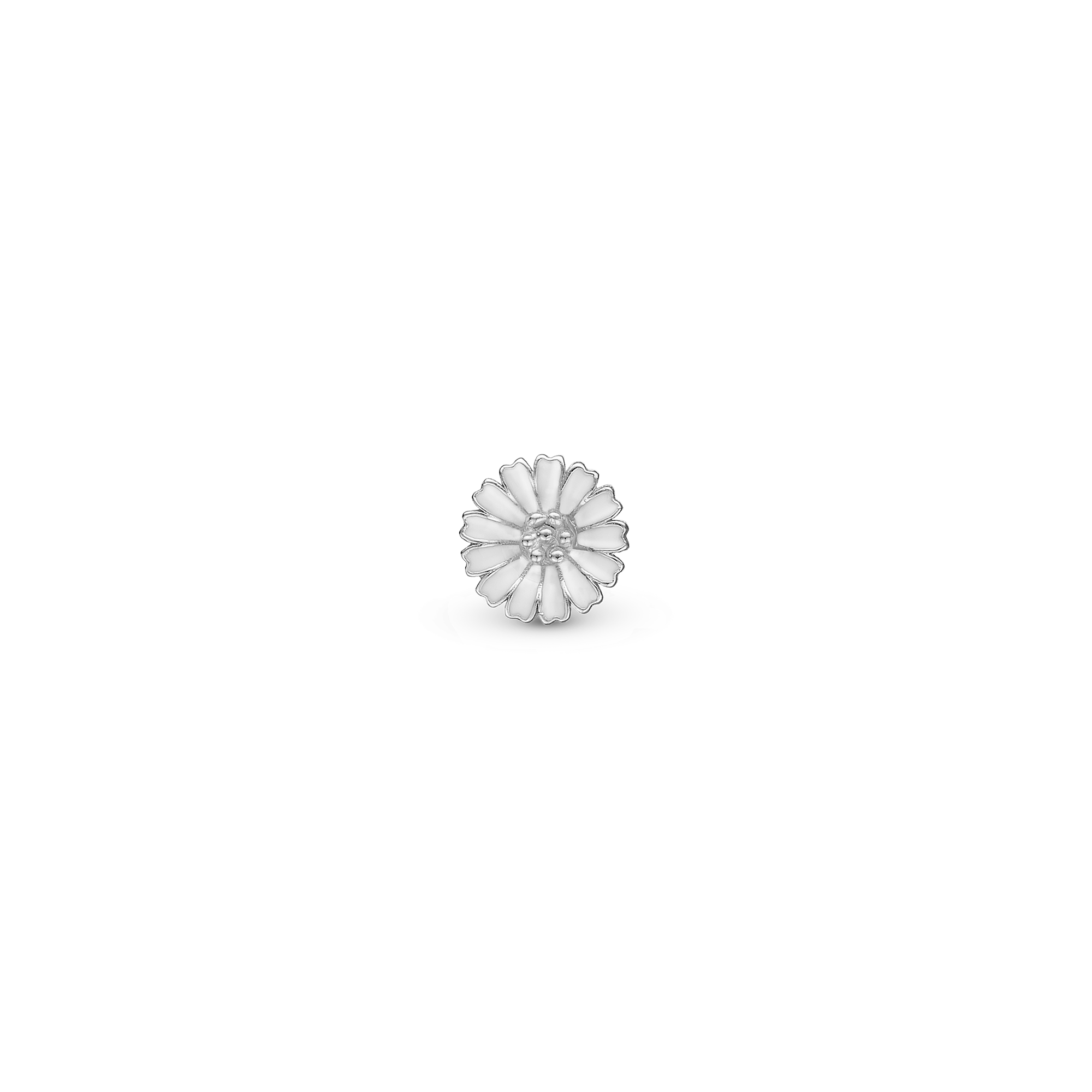 Marguerite Simple Earring Stud / Single Stud - Polished Sterling Silver