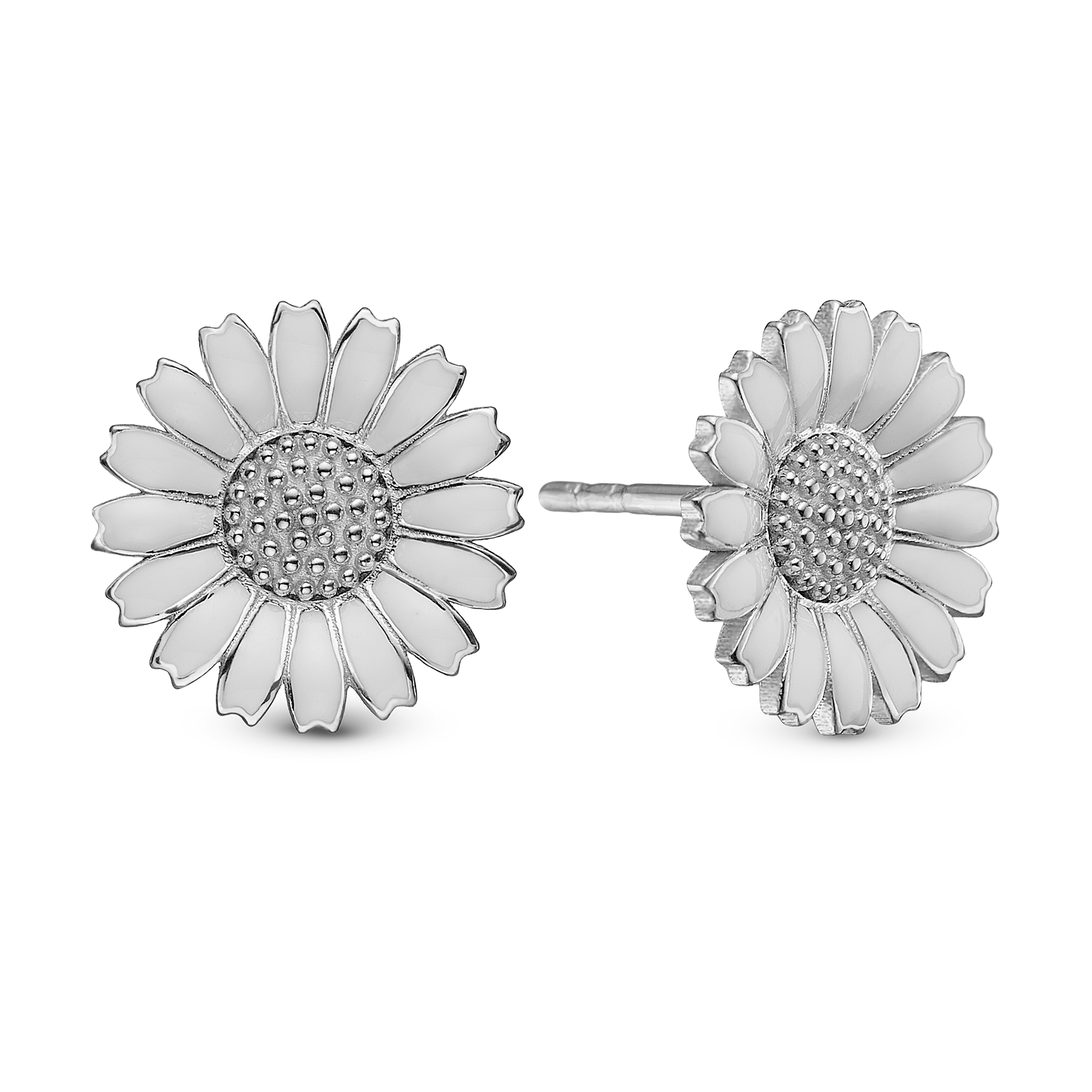 Marguerite 12mm Stud Earrings - Sterling Silver