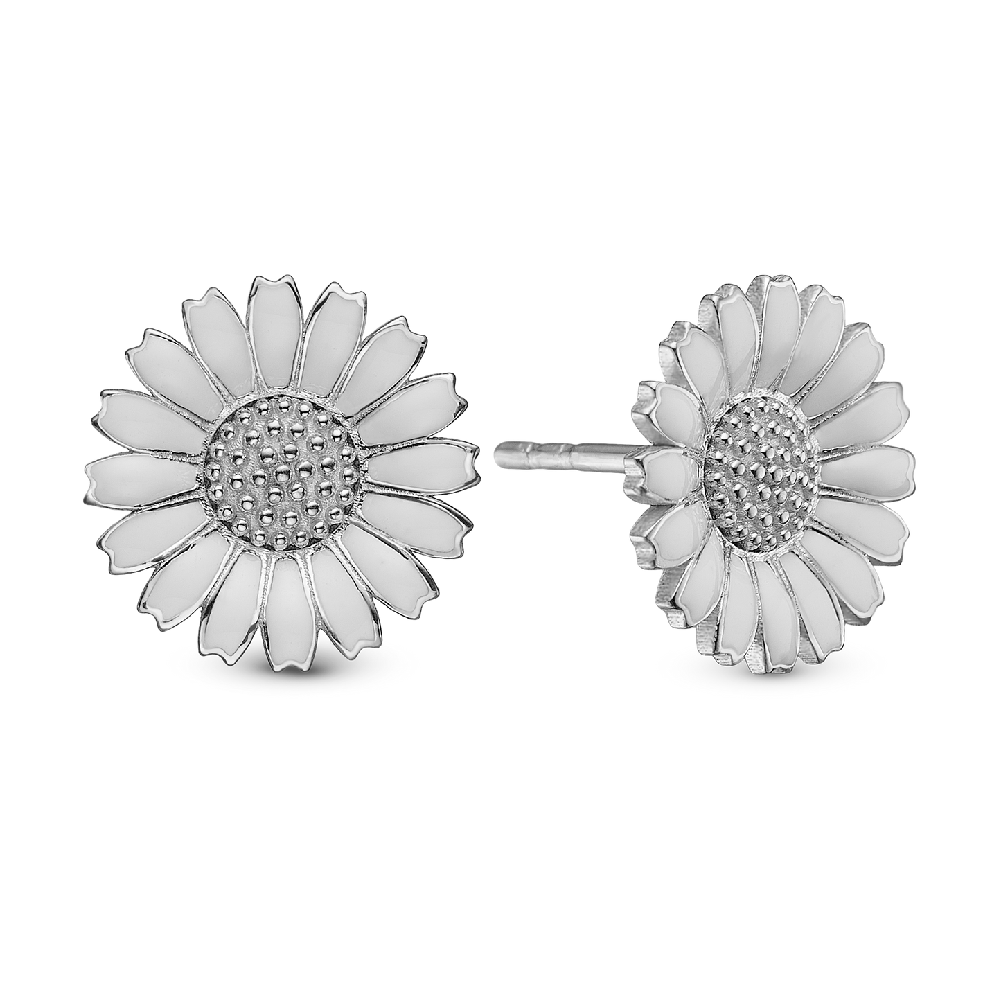 Marguerite 12mm Stud Earrings - Sterling Silver