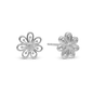 Flower Heaven Stud Earrings - Polished Sterling Silver
