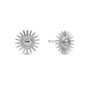 Sunshine Stud Earrings - Polished Sterling Silver