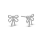 Bow Stud Earrings - Polished Sterling Silver