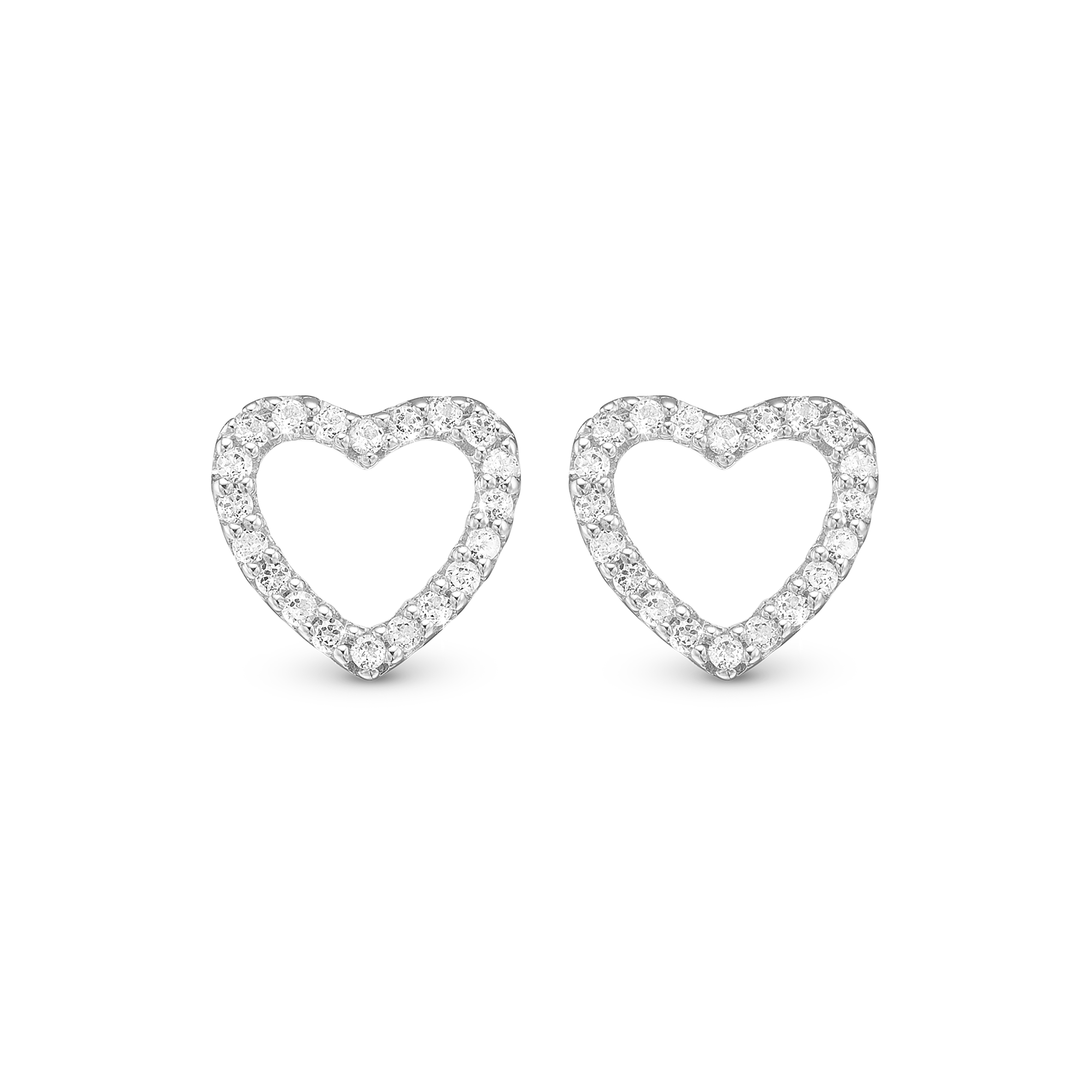 Topaz Sparkling Hearts Stud Earrings Stud Earrings - CHRISTINA