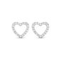 Topaz Sparkling Hearts Stud Earrings Stud Earrings - CHRISTINA