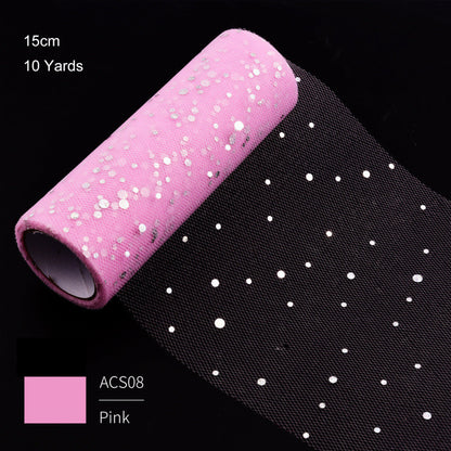 Sequined Net Yarn Small Dot Gauze Scarf