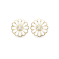 White Marguerite 18 mm Øreclips - CHRISTINA