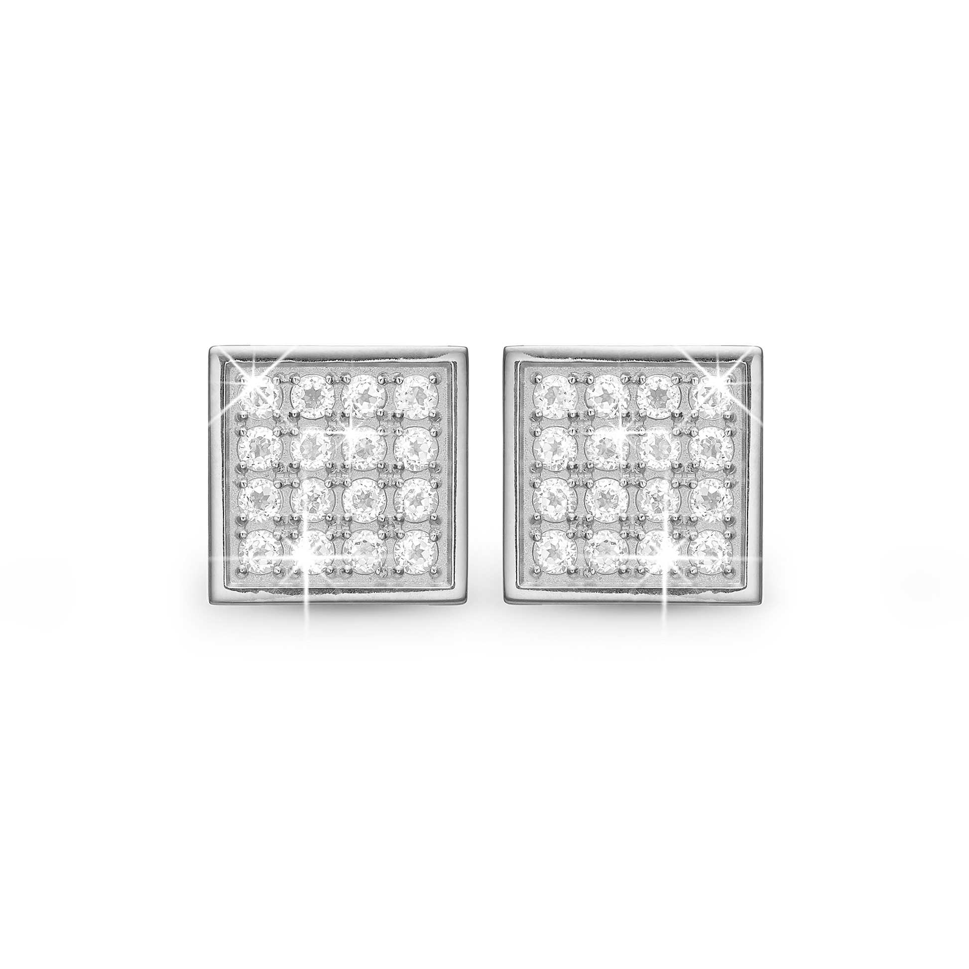 Square Topaz Balance Øreclips - CHRISTINA