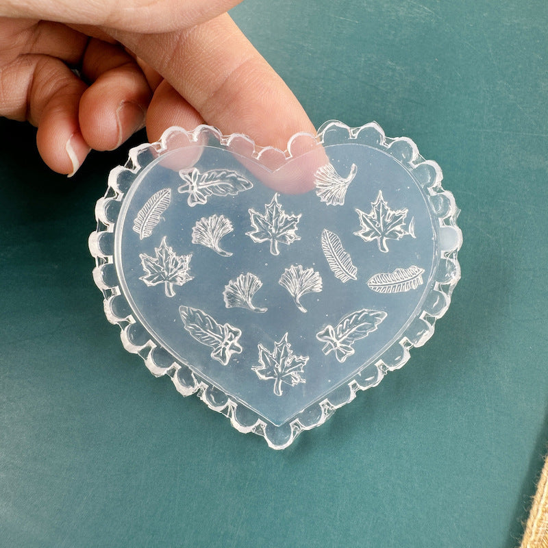 Silikon-Manikürform mit Blumenmotiv (nicht weißlich)