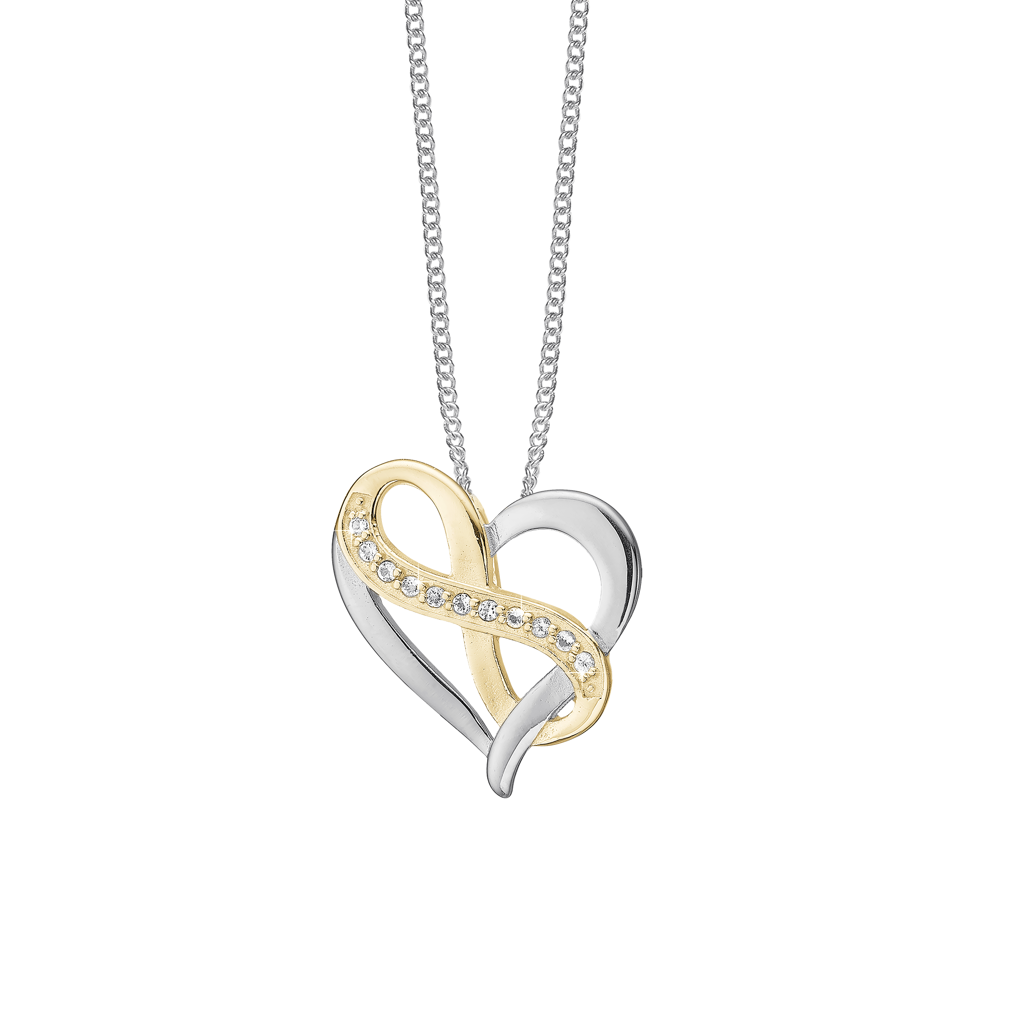 Heart with Eternity Earring Pendant - CHRISTINA
