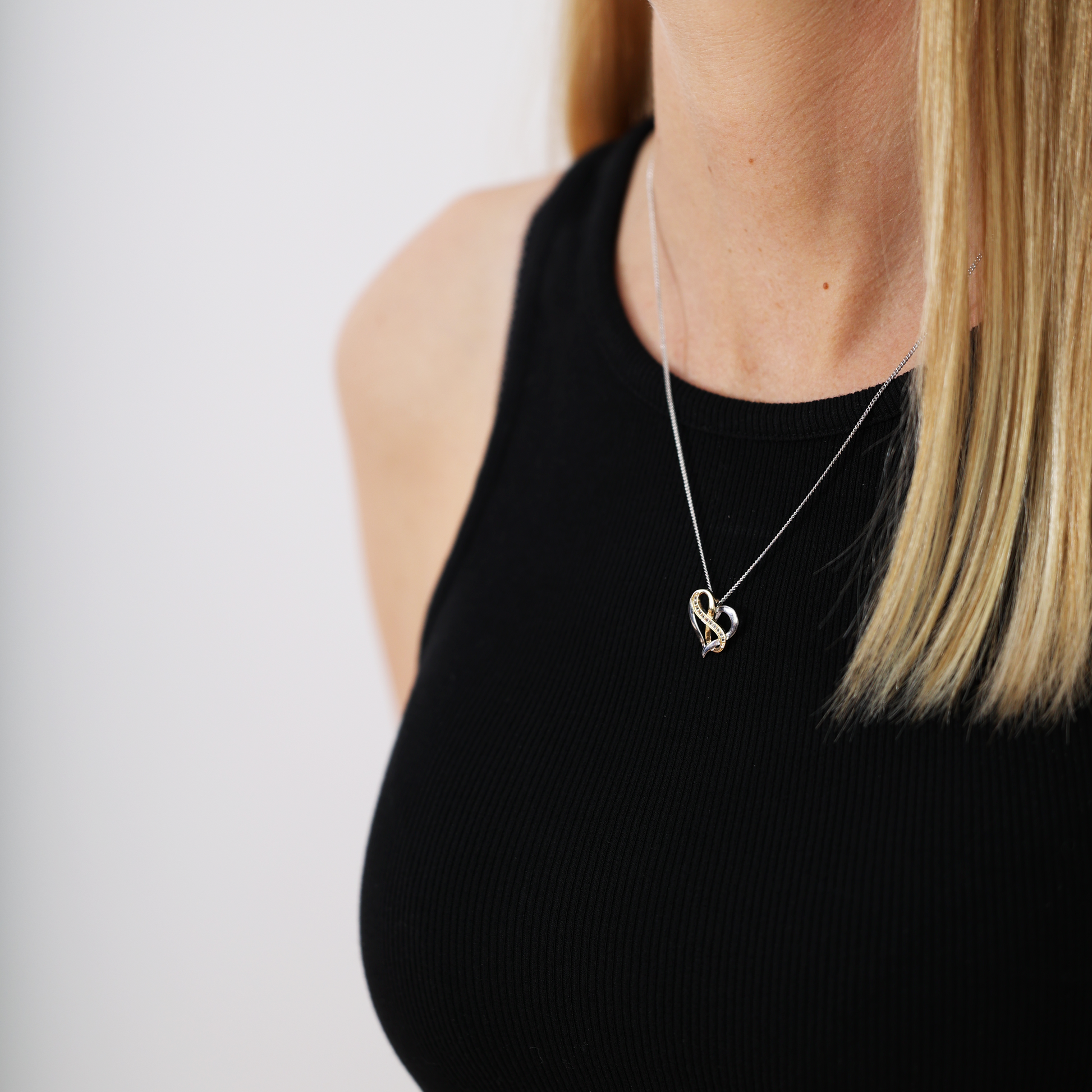 Heart with Eternity Earring Pendant - CHRISTINA