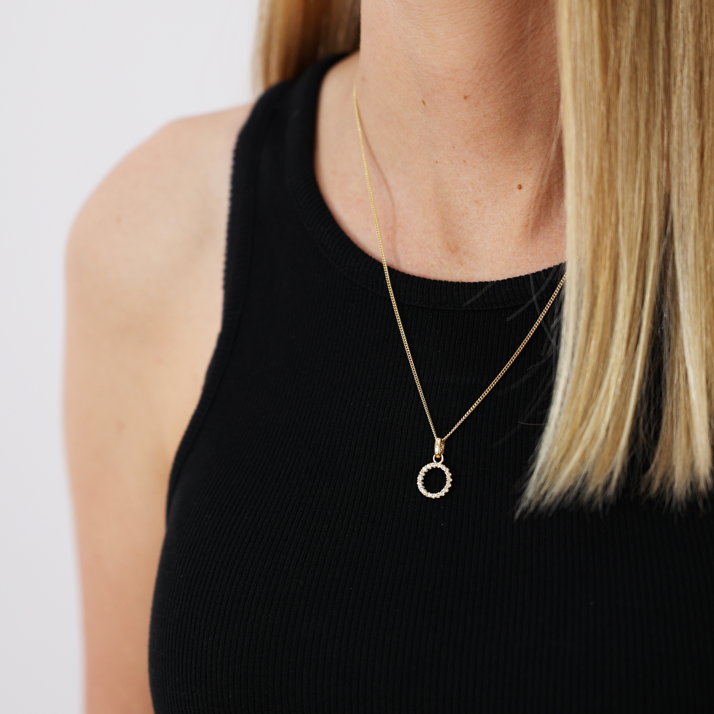 Topaz Circle Earring Pendant - CHRISTINA