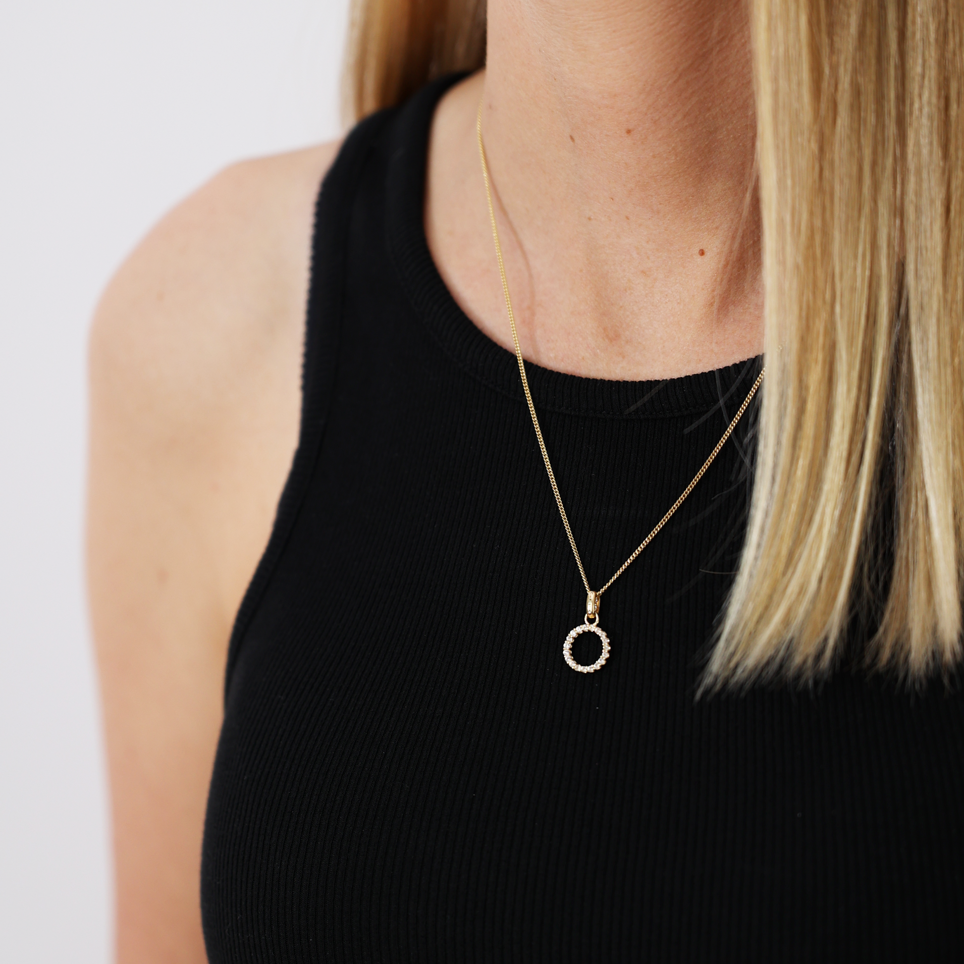 Topaz Circle Earring Pendant - CHRISTINA